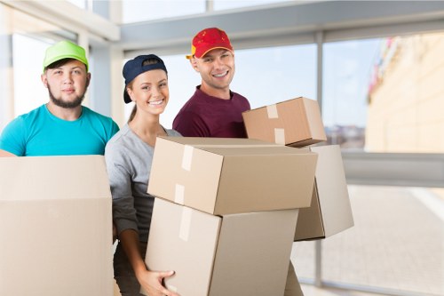Packing and moving commercial files and office items during a Motspur Park move