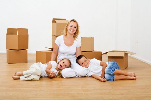 Careful loading of household items for a local removal job